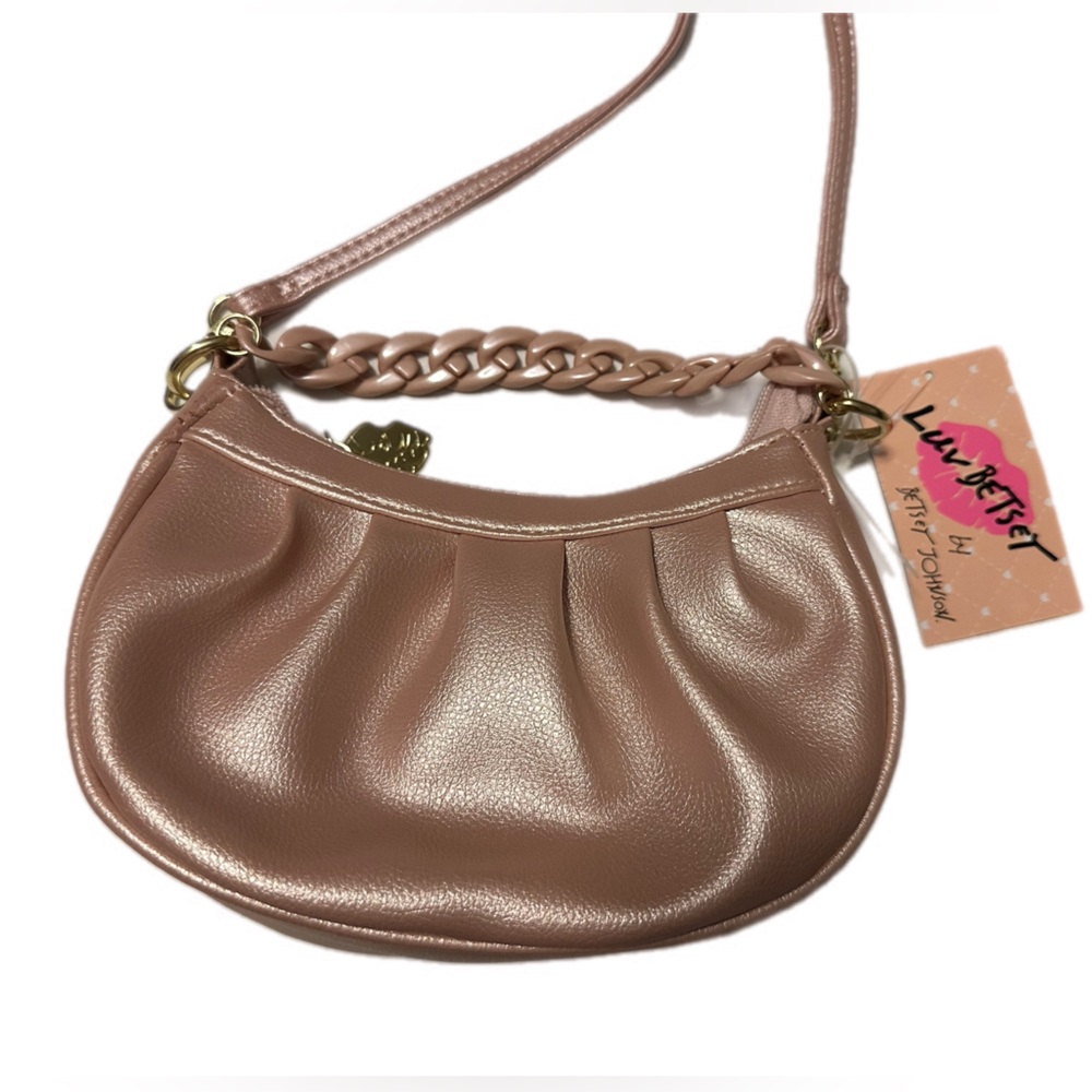 Luv Betsey‎ By Betsey Johnson Women's Cutie Blush Crossbody with Chain- NWT